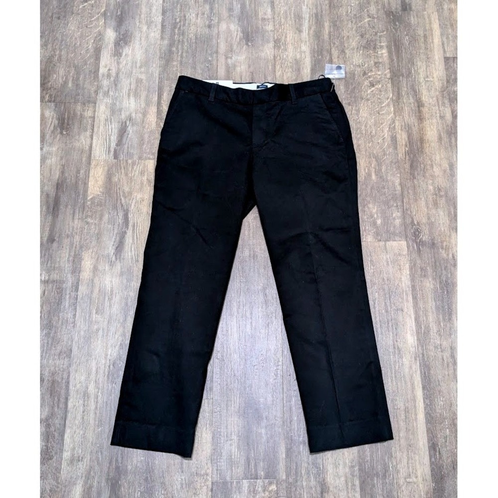 Gap Modern Fit Black Stretch Trousers Womens 10 Low Rise Straight Hip Pants NWT